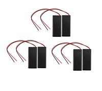 Vbsndhbde Porte-Piles Compact avec Pince et 14 cm, 2X AAA 3V pour Piles | Paquet de 6 porte-batteries, poids 26 g chacun, dimensions 6.2 x 2.5 x 1.5 cm, Batterie non incluse, usage flexible