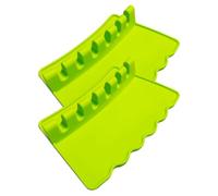 Vbsndhbde Porte-Pinceaux Silicone 6 Emplacements Pack de 2 Pour Aquarelle | Note: le silicone peut être légèrement déformé lors de la livraison, sans affecter la stabilité du porte-pinceaux.