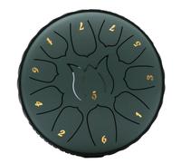 Vbsndhbde Rain Drum Hollow Tongue Drum, 6-Inch Carbon Steel Shell, 11 Notes