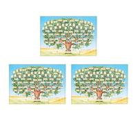 Vbsndhbde Tableau généalogique à remplir - 6 générations sur Mur Artistique | Tableau généalogique à remplir: grille vierge invite les invités à écrire des bénédictions et souvenirs pour vos proches.