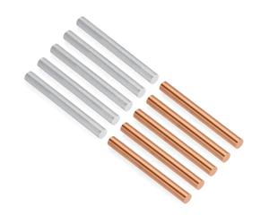 Vbsndhbde Tiges de brasage cuivre pur 99,9% 100 mm x 10 mm pour métallurgie | Grâce à la conductivité élevée du cuivre et sa résistance à l'usure, tiges conviennent pour fils, câbles et roulements.