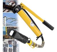 VBVARV Casse-Noix Hydraulique en MéTal et Pompe Hydraulique Manuelle Outil Retrait Casse-éCrou Fendu Cp-180 Outil Retrait D'éCrou Boulon Antirouille avec BoîTe Rangement,Jaune