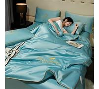 VBVARV Couette en Soie GlacéE Simple D'éTé, FraîChe Et Confortable, Soie GlacéE, Lavable, Couverture De Couette Simple pour Climatisation, Facile à Nettoyer,003,180x220cm