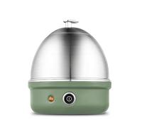 VBVARV Cuiseur à œUfs éLectrique, Cuisson Rapide œUfs ArrêT Automatique pour œUfs Mollets, Mollets et Durs, œUfs à La Vapeur, LéGumes Et Raviolis, Plateau en Acier Inoxydable,Vert