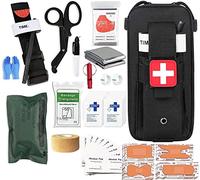 VBVARV Med Kit Trauma Kit avec Tourniquet, Trousse Premiers Secours Survie en Cas d'urgence, Trousse Médicale EMT IFAK Contrôle Hémorragies Graves, Camping Militaire Et Randonnée.,A