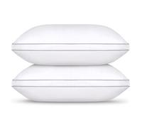 Vbvbip Lot de 2 oreillers de lit doux de taille standard - Oreillers de lit de la collection hôtel pour dormir, oreillers confortables en duvet alternatif avec soutien ergonomique pour les personnes