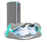 Vbvbip Lot de 2 sacs de lavage de chaussures pour machine à laver | Sac à linge pour baskets et chaussures - Nettoyage de chaussures réutilisable avec fermeture éclair durable, protège les chaussures