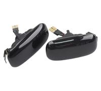 VBVKEPENDZ Capuchon De Clignotant Pour A3 S3 8P Pour A4 RS4 S4 B6 B7 Pour A6 S6 RS6 Ensemble Indicateur Clignotant Dynamique LED Marqueur Latéral Garde Boue Lampe Séquentielle(Dynamic Smoked)