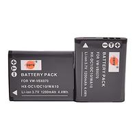 VBX070 DSTE Lot de 2 Batteries de Rechange compatibles avec Panasonic HX-DC1 HX-DC10 HX-DC10EB-K HX-DC10EF-K HX-DC10GK HX-DC15 HX-DC1EB-H