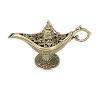 VBXCMLDPO Accessoires de lampe arabe vintage, lampe à souhaits en alliage de zinc, décoration de table rétro en bronze creusé et sculpté pour fête costumée d’Halloween, maison, bureau ou