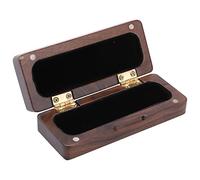 VBXCMLDPO Étui en Bois Massif pour Embouchure de Saxophone, boîte de Rangement pour Embouchure de Saxophone, étui en Bois Fait Main avec intérieur Doux pour Embouchure de Saxophone, (Noyer Noir)