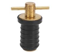 VBXCMLDPO Marine Boat Brass T Handle Drain Plug, T Handle Boat Drain Plug, Twist Turn and Seal Rubber Expansion Plug with Brass Cam Mechanism for Yachts Ships Bilge Wells Live Wells (0,6 Pouces)