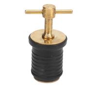 VBXCMLDPO Marine Boat Brass T Handle Drain Plug, T Handle Boat Drain Plug, Twist Turn and Seal Rubber Expansion Plug with Brass Cam Mechanism for Yachts Ships Bilge Wells Live Wells (1 Pouce)