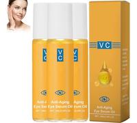 VC Eye Serum Roll, VC Anti-Wrinkle Eye Serum Oil, Eyes Roller Ball Essence Oil, Moisturizing and Hydrating Eyes Massage Care Essence Roll-On (3pcs)