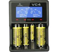 VC4 Chargeur rapide LCD 4 canaux Li-Ion et NiMH à canal unique pour 18650, AA, AAA, C et D