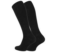 VCA - Lot de 2 paires de chaussettes/mi-bas - effet de contention (35/38, noir)