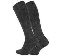 VCA - Lot de 2 paires de chaussettes/mi-bas - effet de contention (39/42, anthracite)