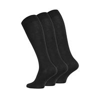 VCA Lot de 6 paires de chaussettes - hauteur mi-mollet - coton de haute qualité - homme (43/46, noir)