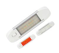 Vcanuplms Dôme lumineux marin à DEL bicolore de 19,1 cm avec interrupteur à bascule, éclairage intérieur de camion à DEL avec montage en surface en aluminium durable pour bateau, camping-car, voiture