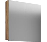 VCB1 Armoire murale salle de bain, miroir 60 cm, imitation chêne miel.