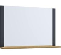 VCB10 Maxi Armoire de toilette murale avec miroir avec 1 tablette de rangement, imitation chêne miel.