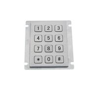VCBGDJI 12 Clavier numérique d'acier Inoxydable en métal de Clavier de kiosque d'USB de Matrice des clés 3x4 for Le contrôle d'accès(Matrix Interface,Star and Hash)