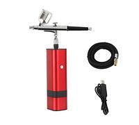 VCBGDJI 3 2PI TM80SS-131 Kit de compresseur d'aérographe de poche sans fil Haute capacité tasse de nouveau design Portable Auto Démarrage automatique Pompe d'arrêt(Silver)