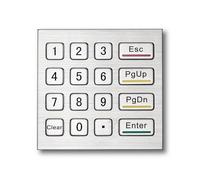 VCBGDJI 4x4 IP65 imperméabilisent Le Clavier numérique Industriel d'acier Inoxydable de Clavier numérique en métal for Le Distributeur Automatique(Matrix Interface,Layout 1)