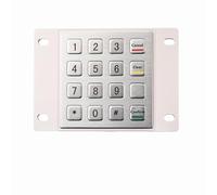 VCBGDJI Pavé numérique 4 x 4 en acier inoxydable IP65 avec coque en silicone étanche pour machines à laver de voiture en libre-service (PS2, disposition 2)