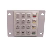 VCBGDJI Pavé numérique 4 x 4 en acier inoxydable IP65 avec coque en silicone étanche pour machines à laver de voiture en libre-service en plein air (RS232, disposition 3)