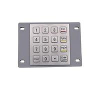 VCBGDJI Pavé numérique 4 x 4 en acier inoxydable IP65 avec coque en silicone étanche pour machines de lavage de voiture en libre-service (PS2, disposition 1)