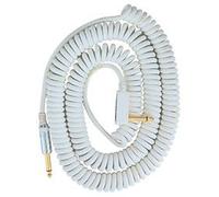Vox VCC090WH Câble spirale vintage, filet de transport Blanc 9 m