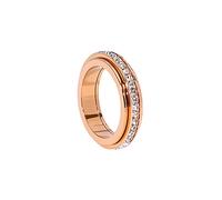 VCCKNB JEWELRY Bagues anti-anxiété, bague rotative en zircone cubique, bagues anti-anxiété pour femmes et filles (B-Or rose, L)