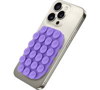 VCCVV-, Ventouse rectangulaire pour téléphone avec 22 ventouses en silicone, support porte-téléphone polyvalent, couleur pourpre, 9 x 6 cm