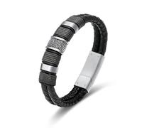 VCCWYQK Bijou d'incinération Bracelet urne pour cendres pour femmes et hommes Memorial Keepsake Manchette Bracelet en cuir, Eine Grösse, Acier inoxydable, Pas de gemme