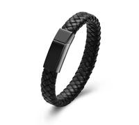 VCCWYQK Bracelet d'urne pour cendres pour femmes hommes Bracelet manchette commémoratif Bracelet en cuir tressé