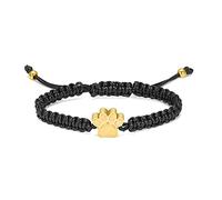 VCCWYQK Bracelet urne funéraire pour cendres de chien et chat, motif empreintes de pattes en acier inoxydable, corde tressée réglable, souvenir commémoratif pour animal domestique