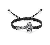 VCCWYQK Bracelet urne viking marteau de Thor pour cendres pour hommes et femmes Bracelet à maillons réglable Bijou commémoratif pour humain et animal de compagnie Cendres, 24cm, Acier inoxydable, No