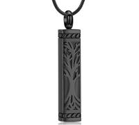 Vccwyqk Collier avec pendentif urne arbre de vie unisexe, One szie, Acier inoxydable, Pas de gemme