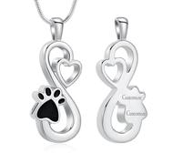 VCCWYQK Collier avec pendentif urne funéraire pour cendres de chien/chat avec pendentif funéraire (F-personnalisable)