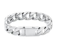 VCCWYQK Urne Bracelet pour cendres humaines pour hommes Cuban Link Bracelet Crémation Bijoux pour cendres Urne Keepsake Memorial Cendres Holder Bracelet