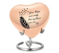 VCCWYQK Urnes en forme de cœur pour cendres humaines - Petite urne pour cendres pour cendres mâles ou femelles ou animaux domestiques - Urne souvenir en forme de cœur avec support - Peut contenir une