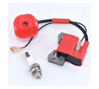 VCDXZCO Bobine d'allumage rouge Performance for Mini Quad Pocket Dirt Bike 43cc 47cc 49cc, pièce de moteur 2 temps avec bougie d'allumage L7T
