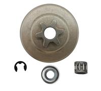 VCDXZCO Kit de rondelle de pignon de tambour d'embrayage 6T, pas de 3/8, e-clip for tronçonneuse STIHL 017 018 021 023 025 MS170 MS180 MS210 MS230 MS250(1 Set)