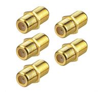VCE 5 Paquets Connecteur Coaxial RG6 de Type F Plaqué or Adaptateur d'extension de Câble