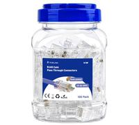 VCE Connecteur RJ45 Cat6, Certifié UL, Fiche Réseau Plaqué Or Lot de 100