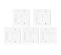 VCE LINK Lot de 5 plaques murales à double bande pour gestion des câbles - Pass-Through pour câbles Ethernet, HDMI et TV - Blanc