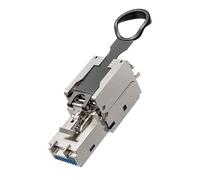 VCELINK Connecteurs RJ45 Cat7, Fiches Ethernet réutilisables sans outil, Fiches modulaires RJ45 blindées Cat6A pour câble FTP STP SFTP UTP 22-26AWG, 10 Gbps 600MHz, plaqué or, 1 paquets