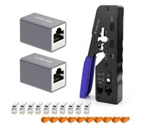 VCELINK Coupleur RJ45 Cat7 avec Pince à Sertir RJ45 et 10X Connecteur RJ45 Cat7
