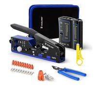 VCELINK Kit Outils Pince Sertir RJ45, 10 Fiches RJ45 Cat7 Pass Through